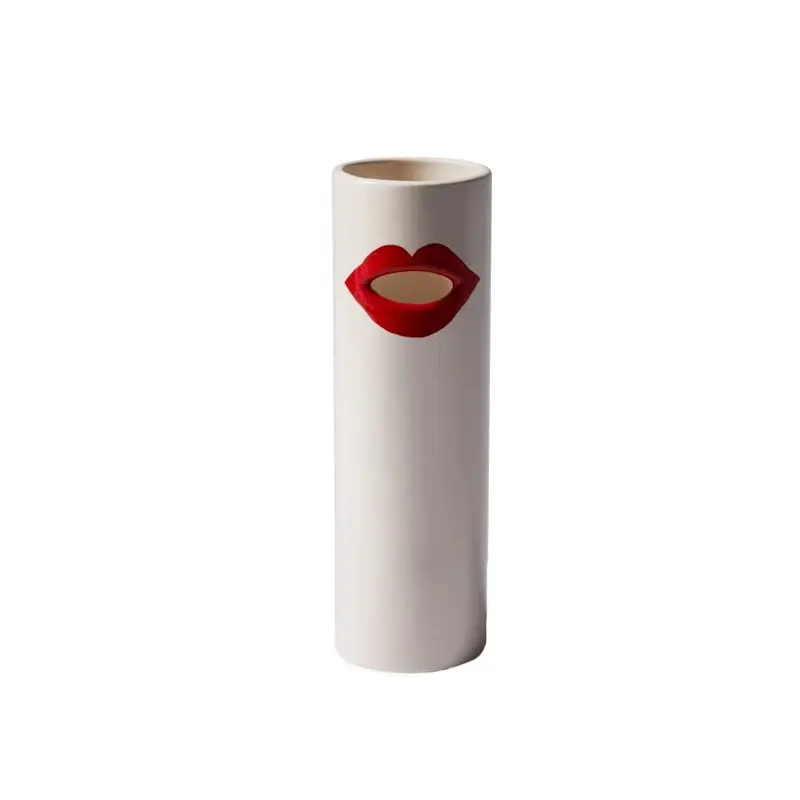 Vase Vase IMPRONTA BOCCA Rouge et blancCASSINA Prix Promo