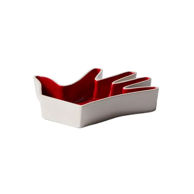 Petit rangement Vide-poche IMPRONTA MANO Rouge et blancCASSINA Authentique
