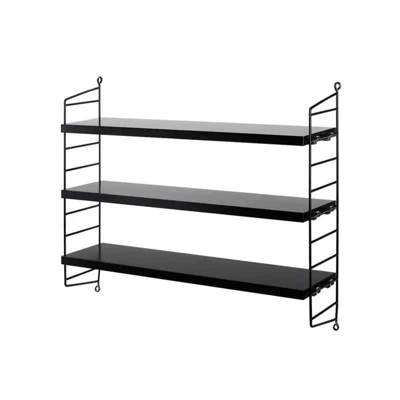 Shelving STRING POCKET BlackSTRING FURNITURE Vente Flash