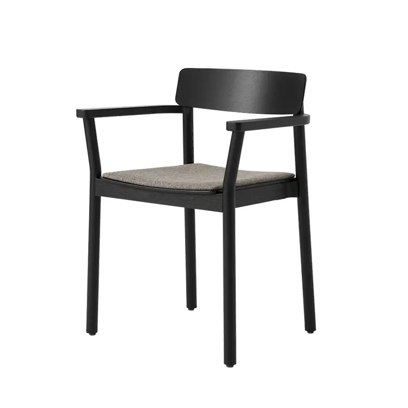 Satisfait Ou Remboursé Dining Chair BETTY TK11 Black Oak/Clay 0009 fabricAND TRADITION