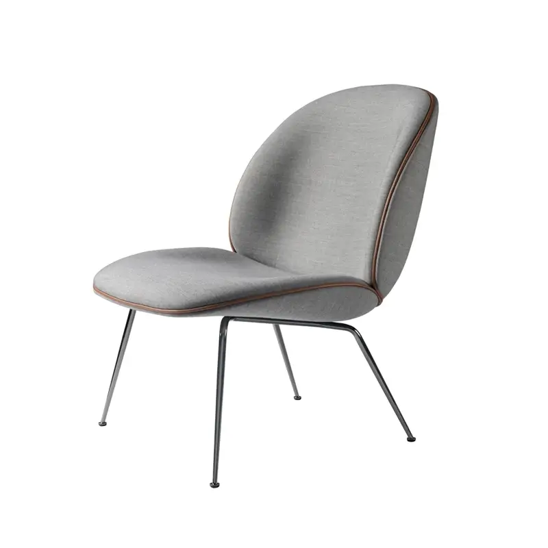 Retour Gratuit Fauteuil BEETLE LOUNGE Remix gris clair 123/ acier noirGUBI