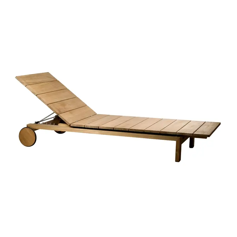 Haute Qualité Outdoor Bench and Sunlounger Sun lounger KOS TeakTRIBU