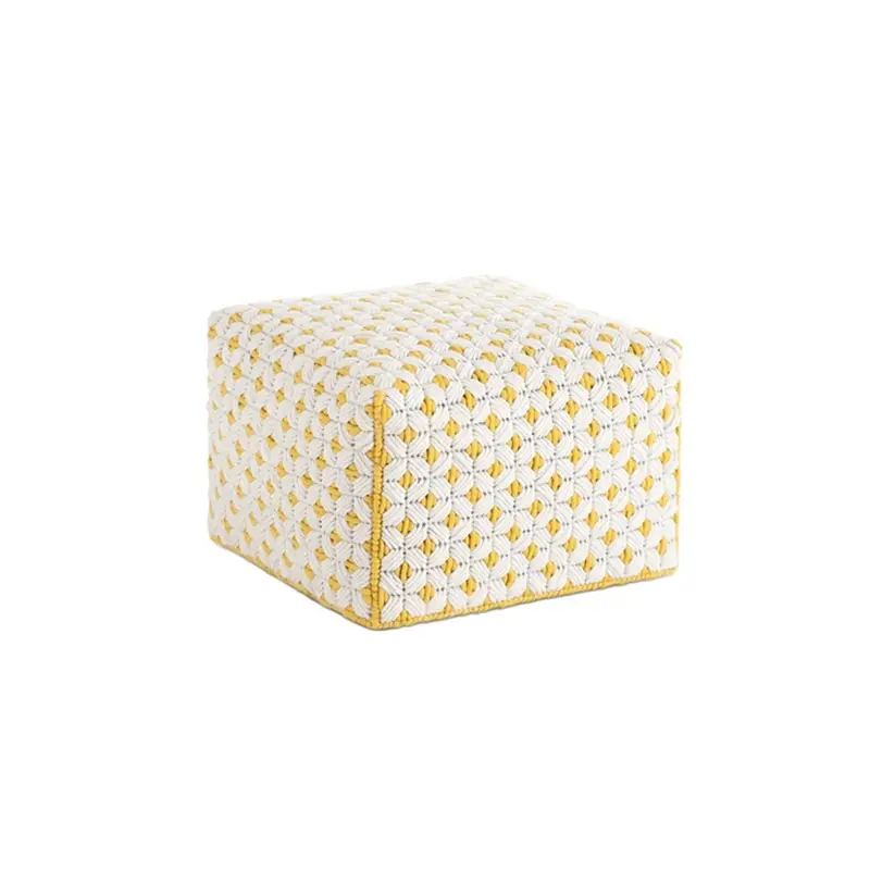 Prix Promo Pouf SILAÏ 61×61 BlancGAN