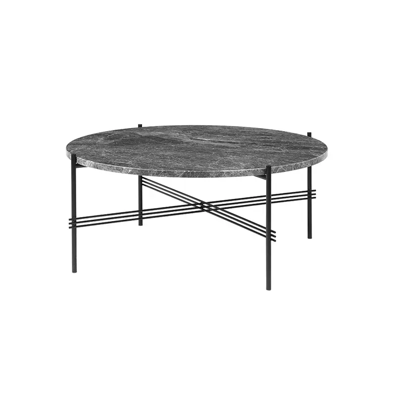 Top Vente Coffee Table TS COFFEE Ø 80 Grey Emperador marbleGUBI