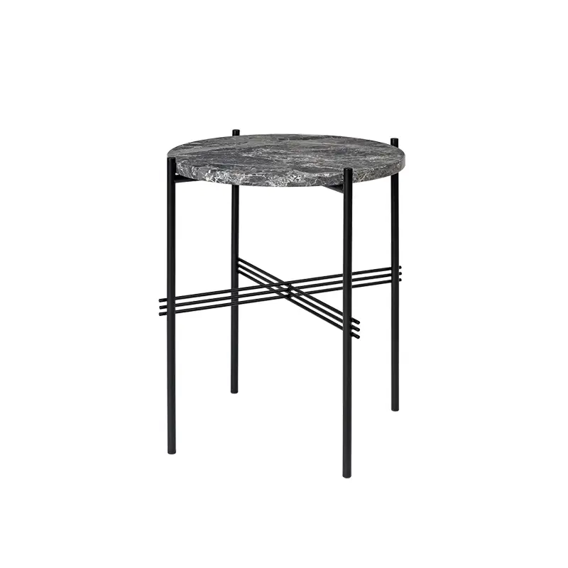 Prix Promo Table d'appoint guéridon TS SIDE Ø 40 Marbre Emperador grisGUBI