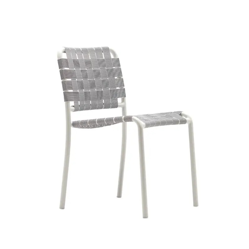 Prix Promo Outdoor Chair and Small Lounge Chair INOUT 823 chair White/ grey strapsGERVASONI