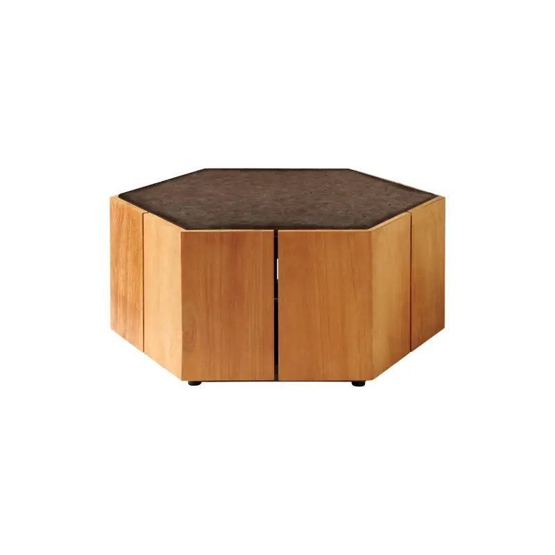 Promotion Saisonnière Outdoor Coffee Table HEXAGON Wenge coffee tableTRIBU