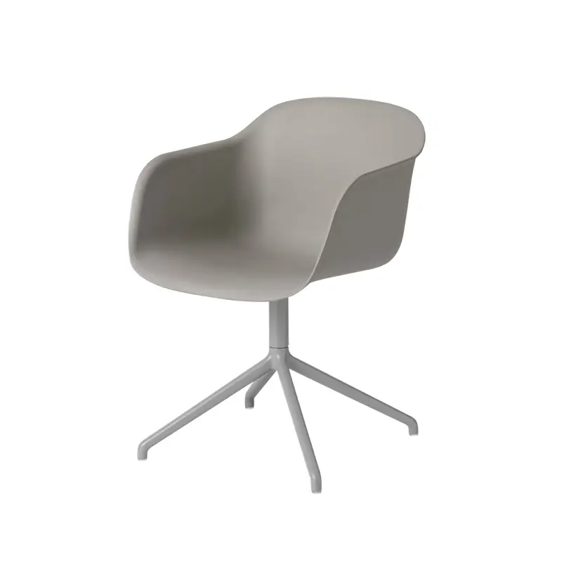 Chaise FIBER ARMCHAIR pied central GrisMUUTO Dernier Modèle