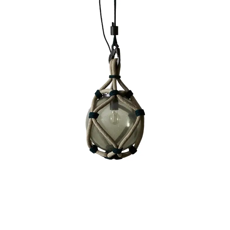 Luminaire extérieur Suspension BOLLICOSA NAUTILUS Ø 30 Verre fumé transparent / nœuds vertsCASSINA Meilleur Prix
