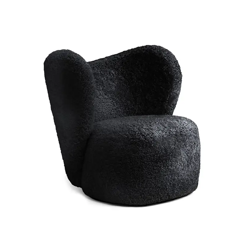 Easy chair LITTLE BIG Sheepskin Sheepskin blackNORR11 Top Vente