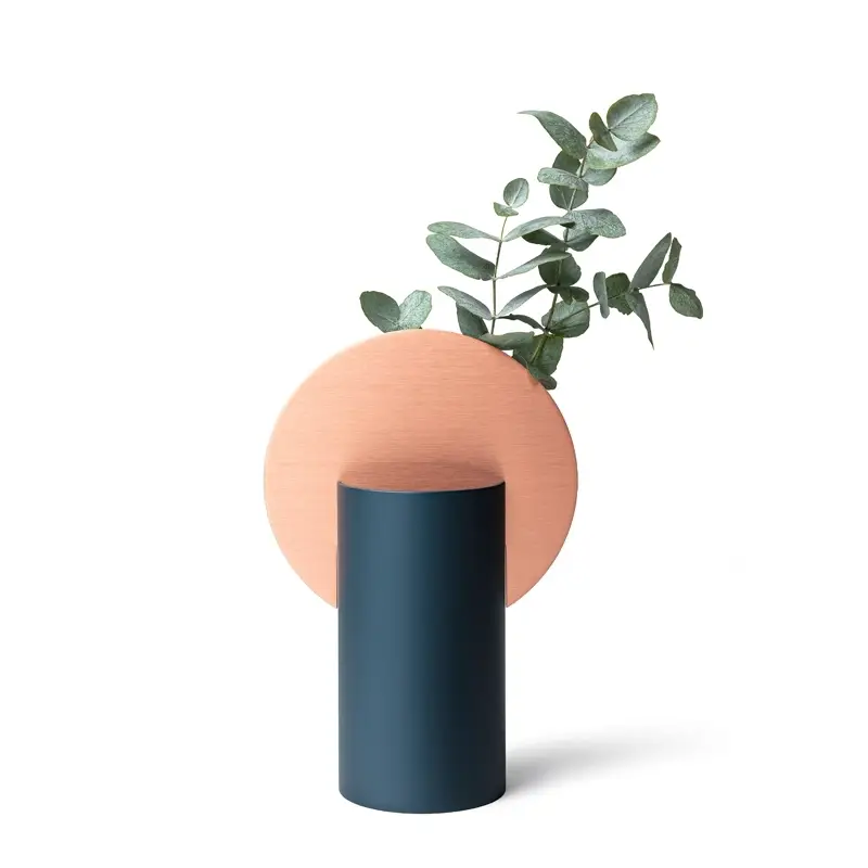 Quantité Limitée Vase Vase MALEVICH CS5 Bleu océan et cuivreNOOM HOME