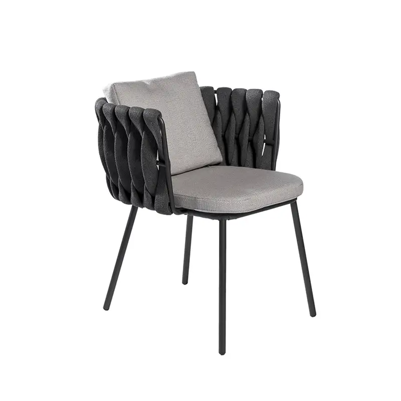 Chaise extérieure Petit fauteuil TOSCA Wengé / Natté Mist 45TRIBU Achat Immédiat