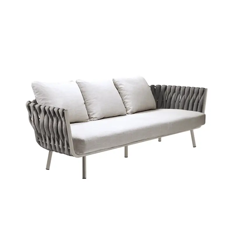 Outdoor Sofa TOSCA 3-seater sofa Linen / Matte White 01TRIBU Solde