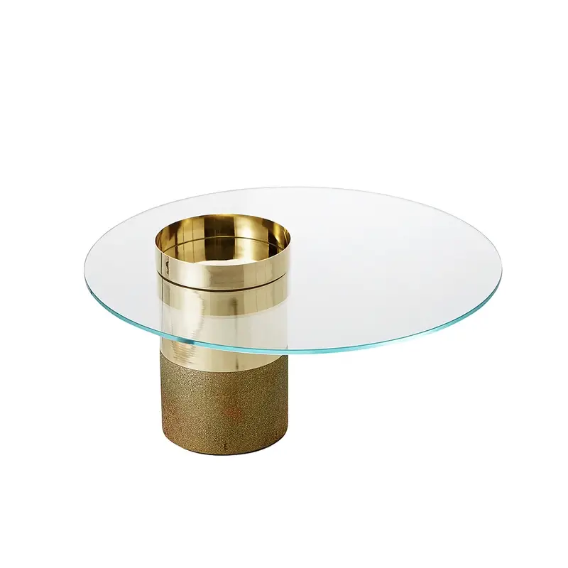 Coffee Table HAUMEA M Brass/ rustGALLOTTI & RADICE Offre Spéciale