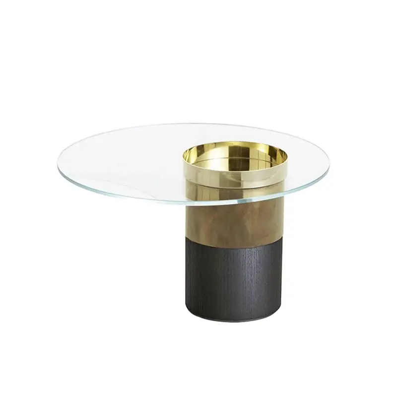 Coffee Table HAUMEA M Brass/ burnished brass/ black lacquered woodGALLOTTI & RADICE Offre Spéciale