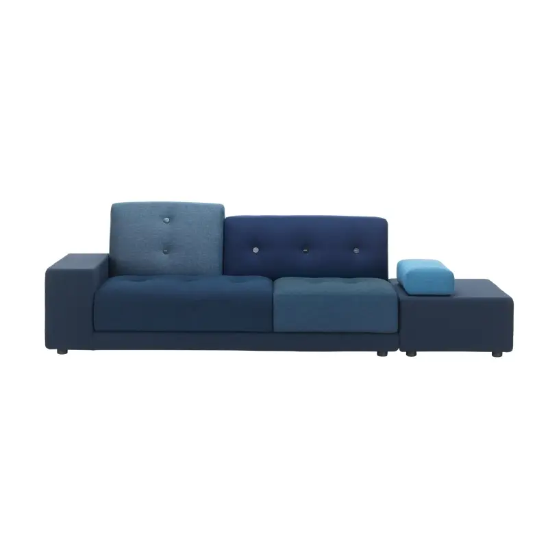 Prix Bas Canapé POLDER Mélange de tissus "The Antarctic Blues“/ boutons foncésVITRA
