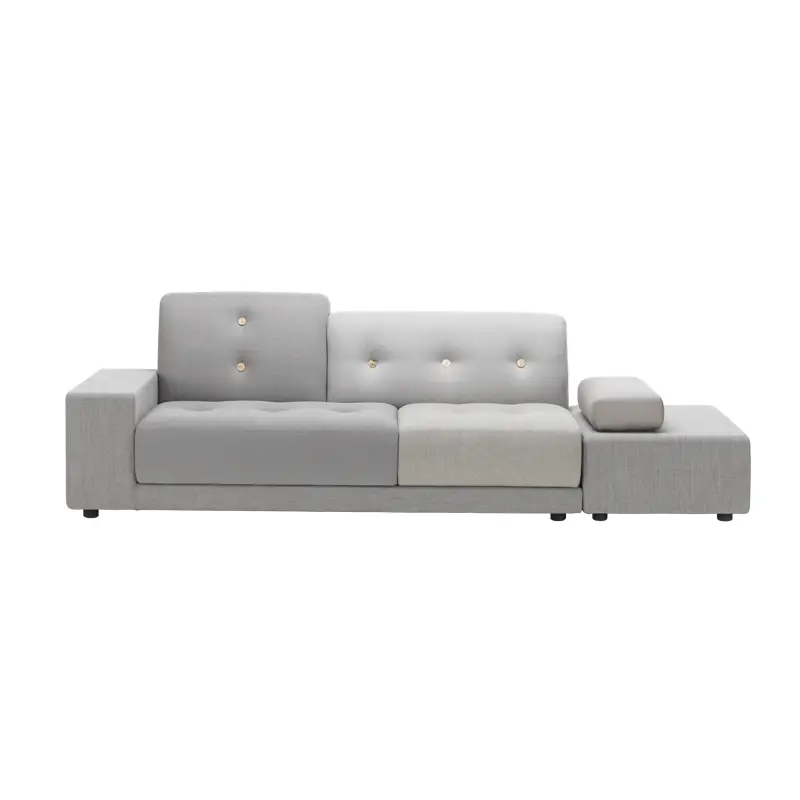 Sofa POLDER "The Pebble Greys" fabric mix / light buttonsVITRA Acheter En Ligne