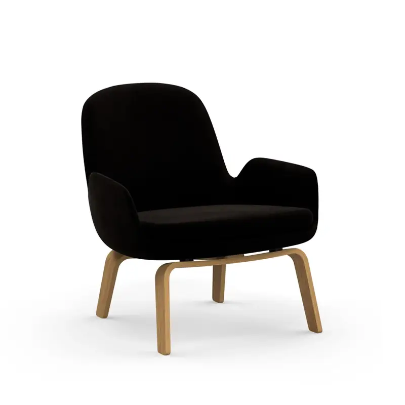Meilleur Choix Fauteuil ERA LOW pieds bois City Velvet 95NORMANN COPENHAGEN
