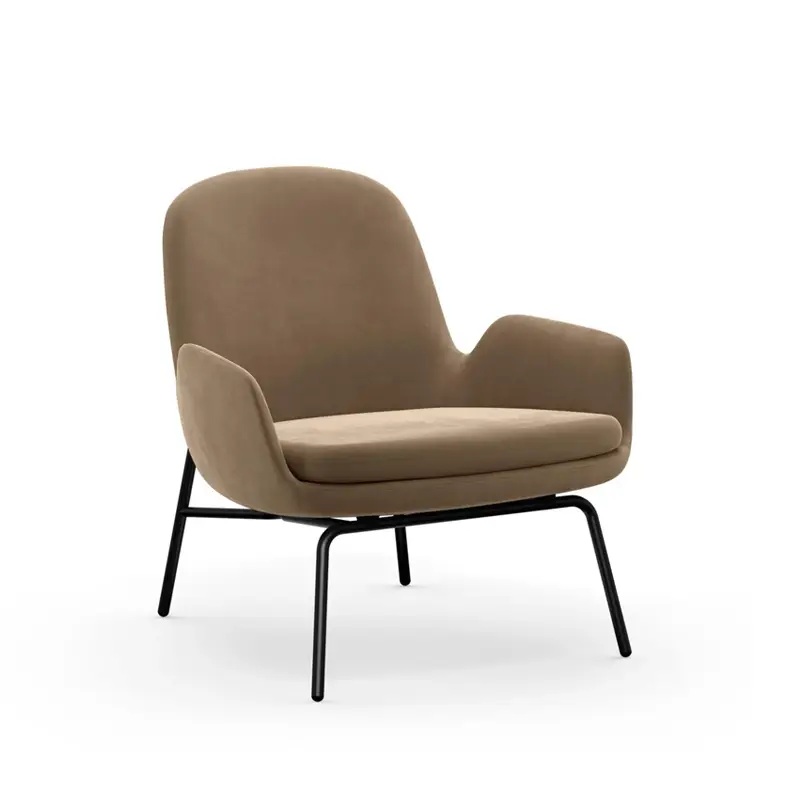 Fauteuil ERA LOW pieds acier City Velvet 77NORMANN COPENHAGEN Meilleur Choix