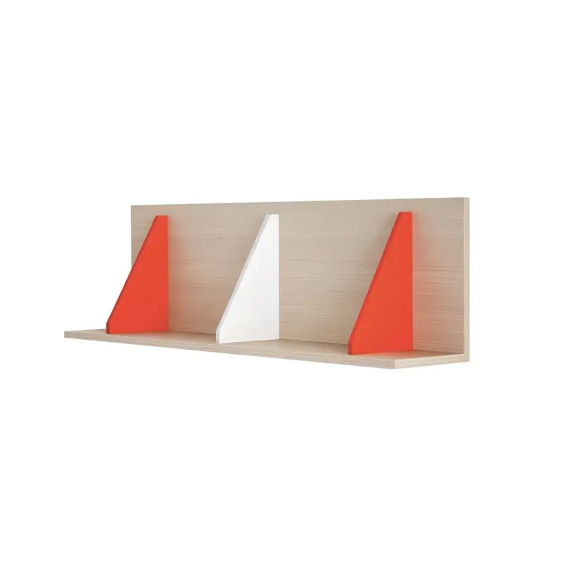 Super Prix Storage PITAGORA Wooden shelf, orange, whiteNIDI