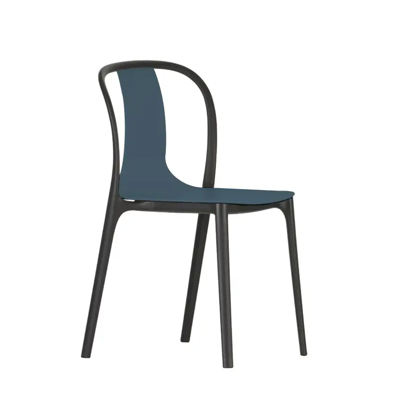 Chaise BELLEVILLE CHAIR plastique Bleu de merVITRA Achetez Aujourd'hui