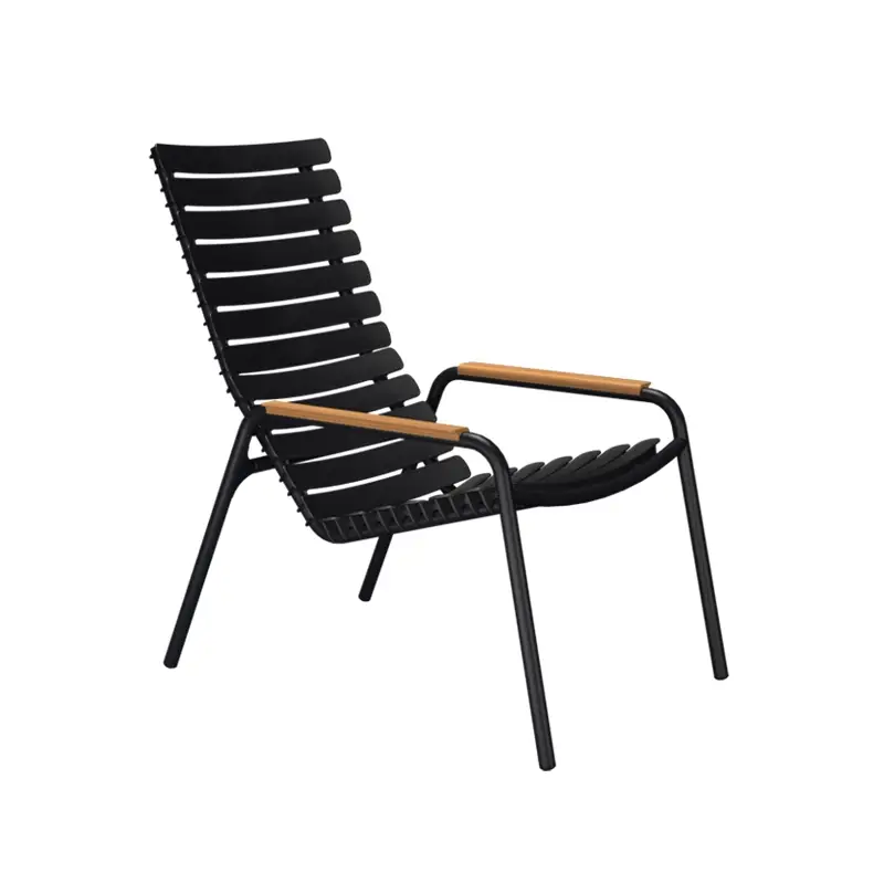 Fauteuil extérieur Fauteuil RECLIPS accoudoirs bambou NoirHOUE Prix Choc