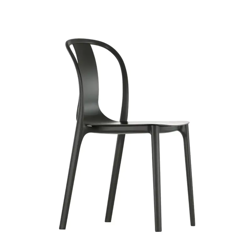 Dining Chair BELLEVILLE Wooden CHAIR BlackVITRA Haute Qualité