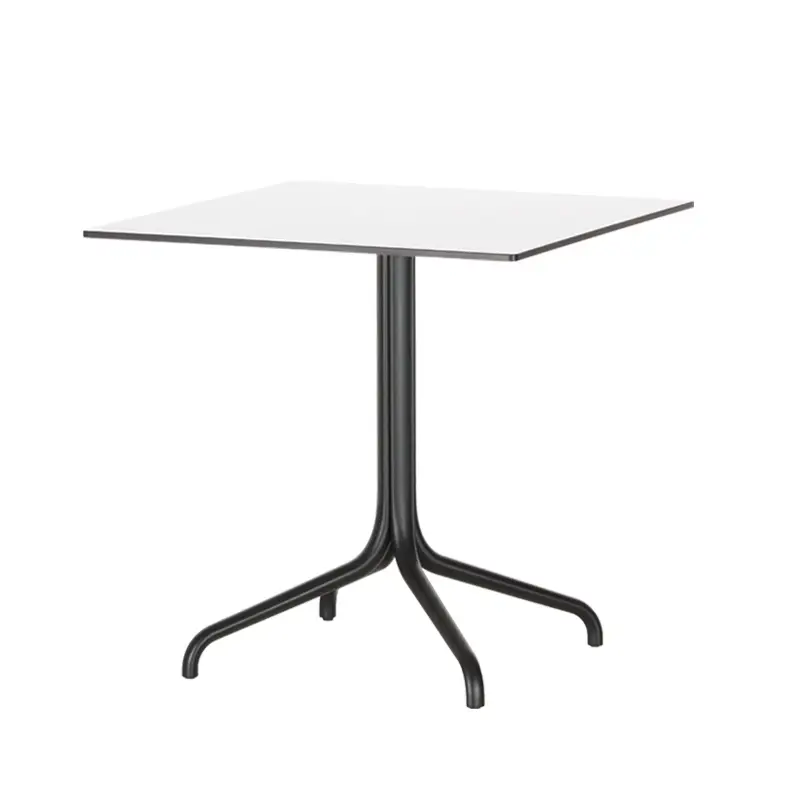 Authentique Table extérieure BELLEVILLE OUTDOOR 75×75 BlancVITRA