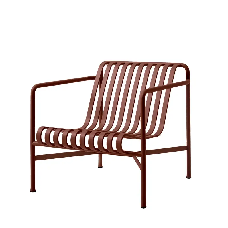 Satisfait Ou Remboursé Outdoor Lounge Chair PALISSADE LOUNGE low back Iron redHAY