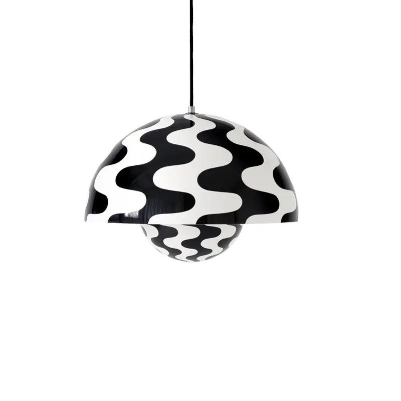 Vente Directe Suspension FLOWERPOT VP7 Pattern noir & blancAND TRADITION