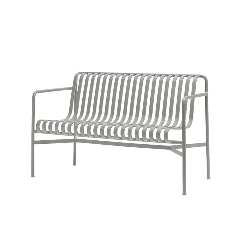 Nouveauté Outdoor Bench PALISSADE L128 Light greyHAY