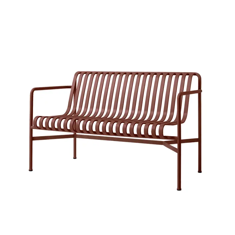 Dernier Modèle Outdoor Bench PALISSADE L128 Iron redHAY