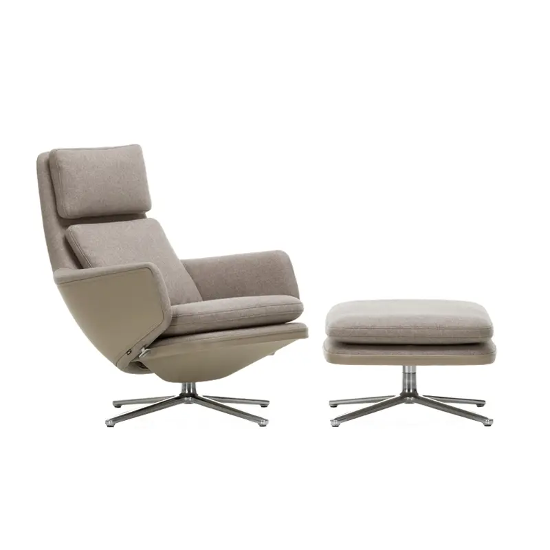 Commander Vite Fauteuil GRAND RELAX & OTTOMAN Tissu Fossil 02/ sable 07VITRA