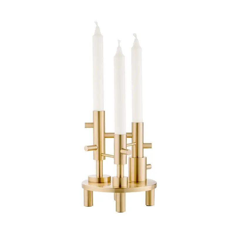 Satisfait Ou Remboursé Candle Holder, Candlestick and Candle JAIME HAYON large candleholder BrassFRITZ HANSEN