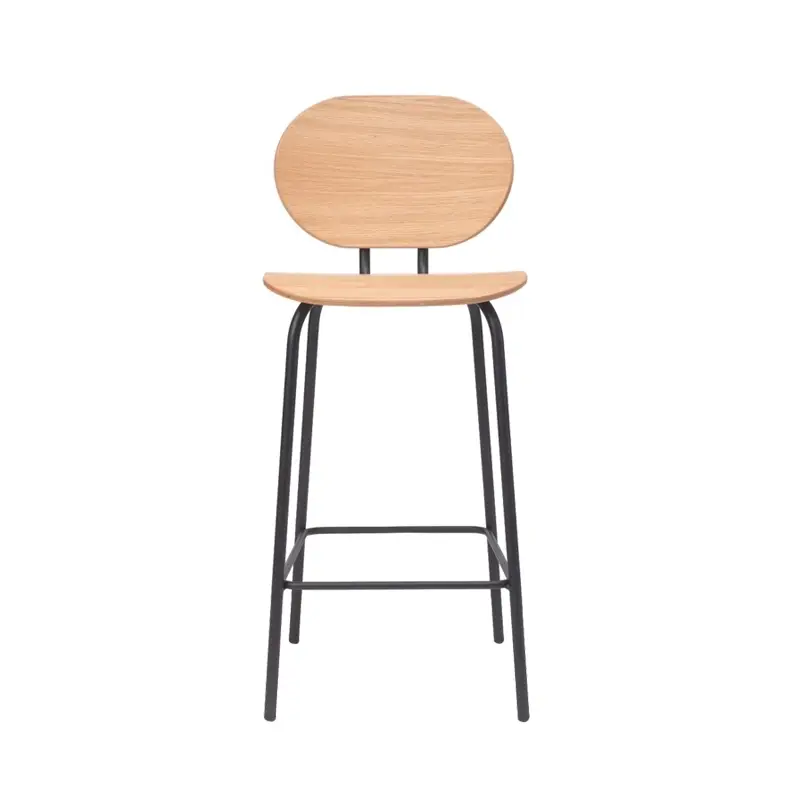 Acheter En Ligne Bar Stool HARI wood Natural oak/ black epoxyONDARRETA