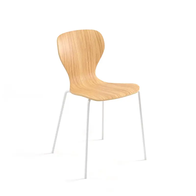 Prix Réduit Dining Chair EARS metal legs Matt oak/whiteVICCARBE