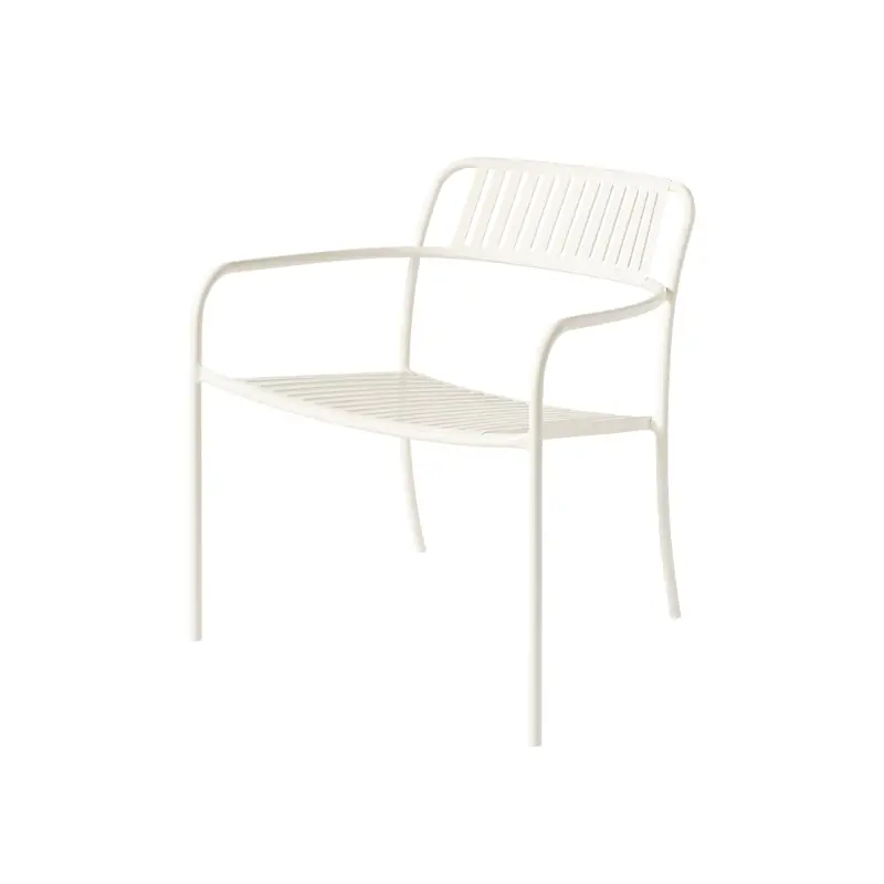 Prix Bas Outdoor Lounge Chair PATIO LAMES armchair Pearl whiteTOLIX