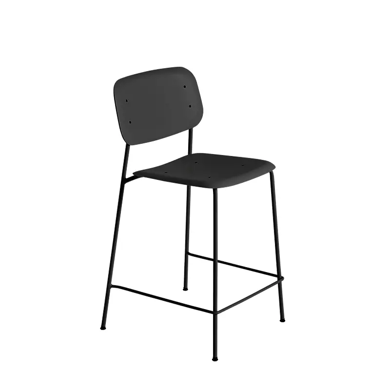 Vente Flash Bar Stool SOFT EDGE 95 BAR Black/ black feetHAY