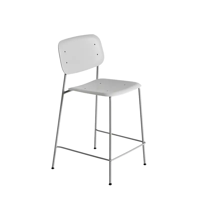 Prix Réduit Bar Stool SOFT EDGE 95 BAR Grey/ grey feetHAY