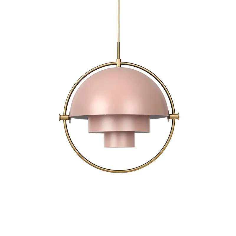 Pendant Light MULTI-LITE Brass/ pinkGUBI Authentique