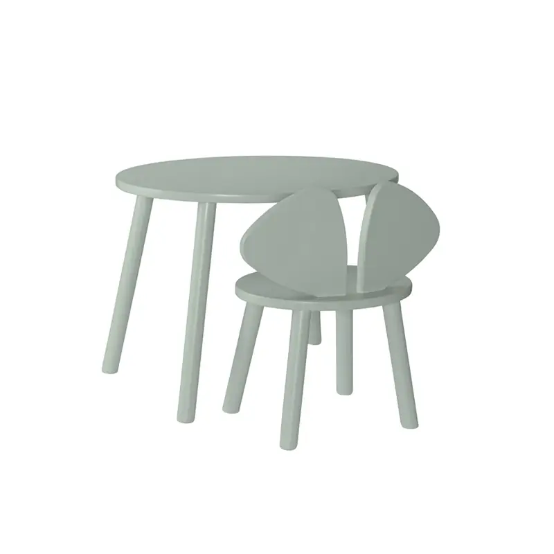 Table enfant Chaise et table MOUSE SET 2 à 5 ans Vert oliveNOFRED Nouvelle Collection