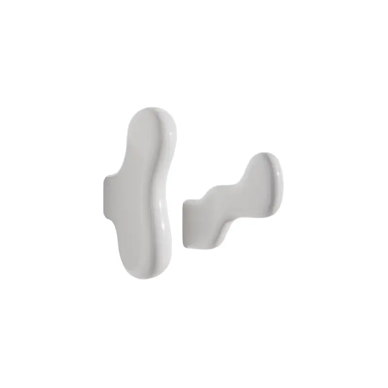 Wall Hook Set of 2 KLUMP coat hooks WhitePETITE FRITURE Retour Gratuit