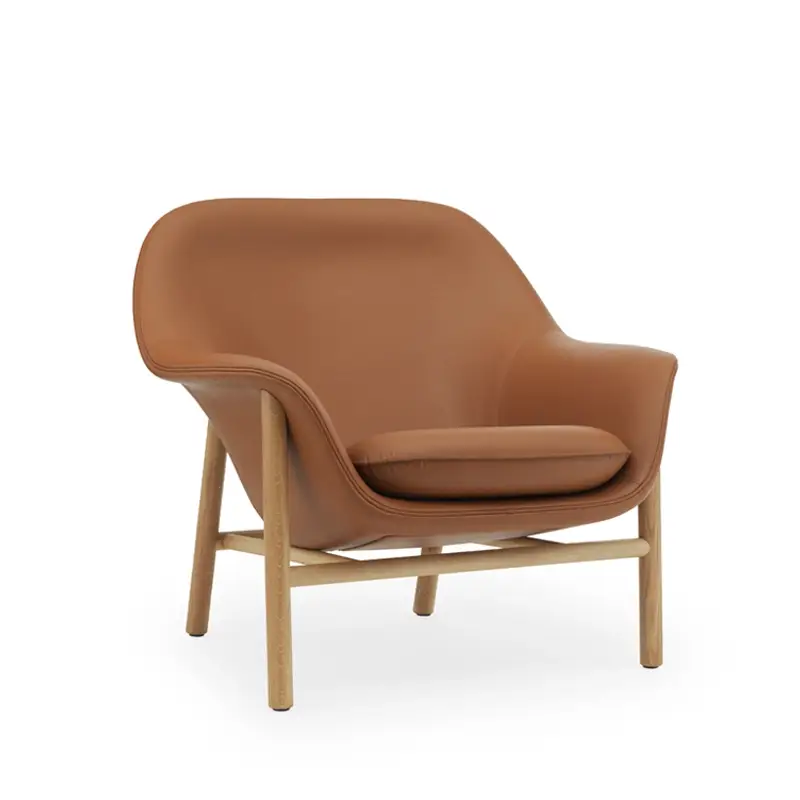 Fauteuil DRAPE LOW pieds bois Brandy 41574NORMANN COPENHAGEN Réduction