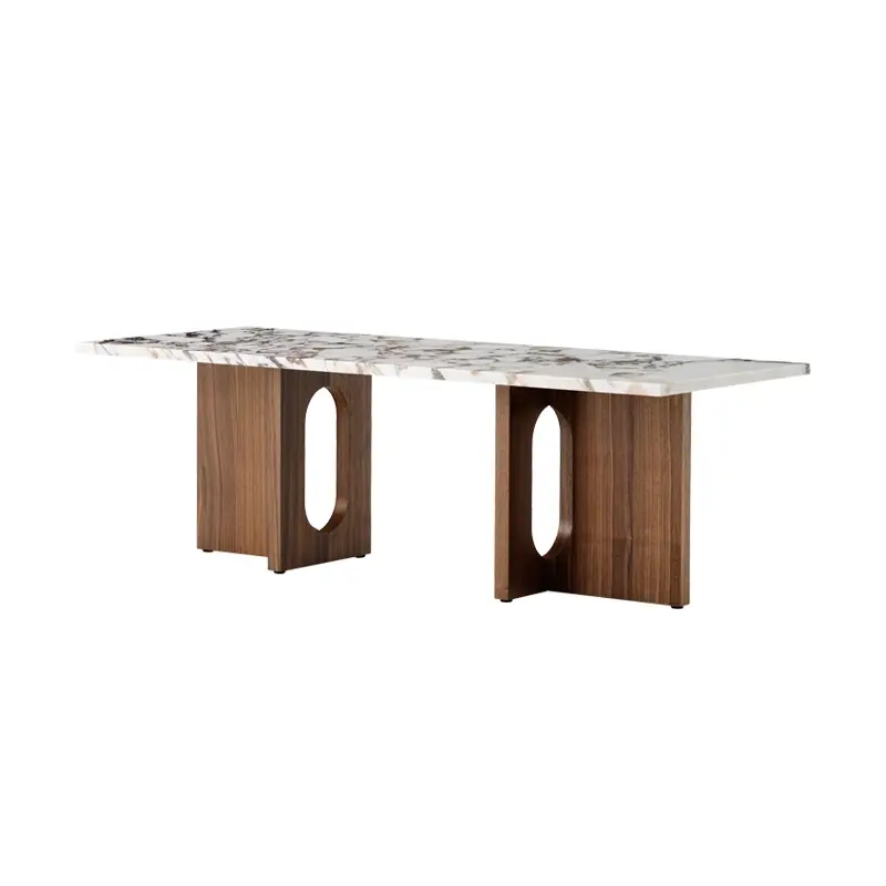 Table basse ANDROGYNE bois & pierre Marbre Calacatta Viola/ noyerAUDO COPENHAGEN Offre Exclusive