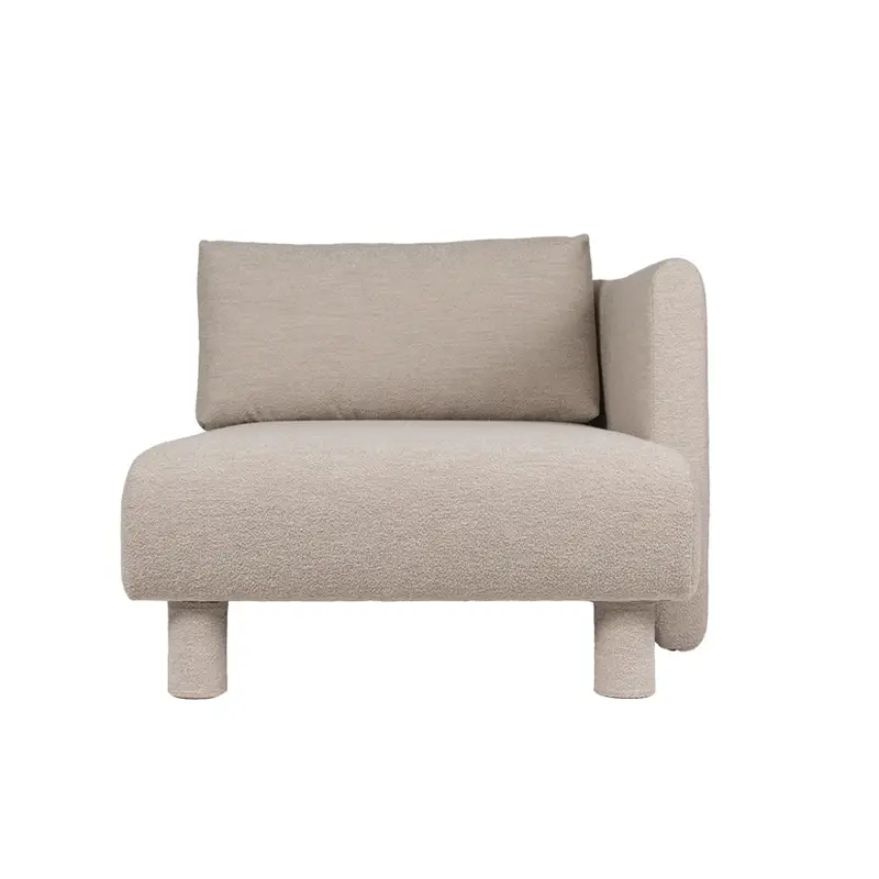 Sofa DASE chaise longue straight Soft Bouclé NaturelFERM LIVING Prix Cassé