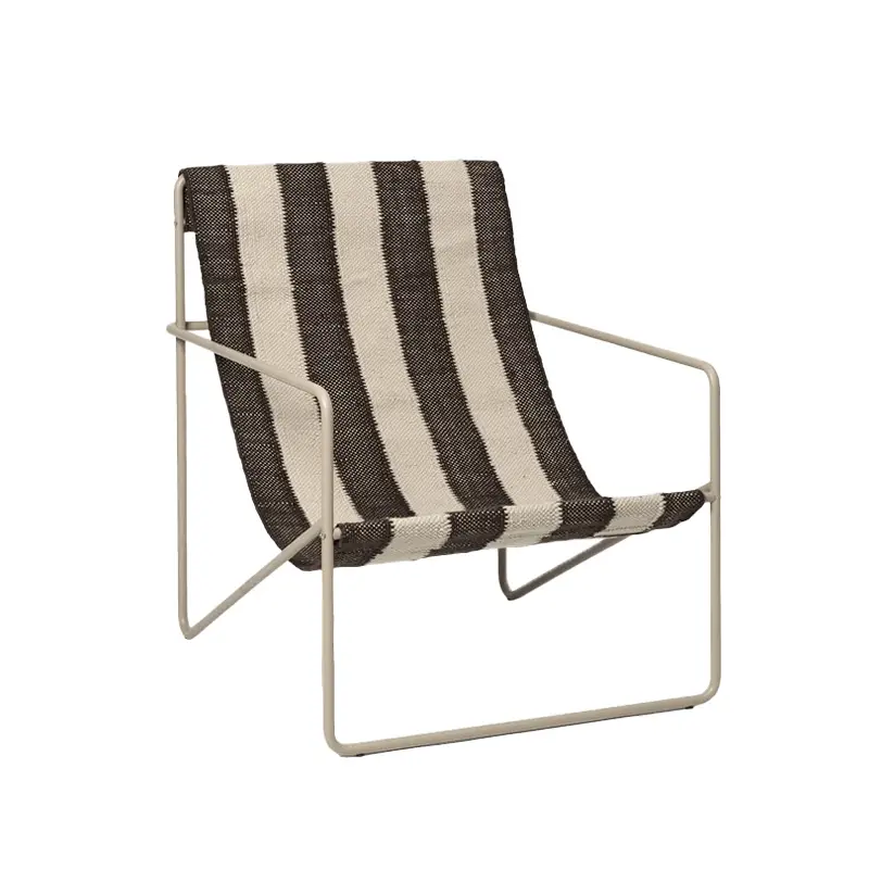 Prix Réduit Easy chair DESERT off-white and chocolate stripes Off-white/chocolateFERM LIVING