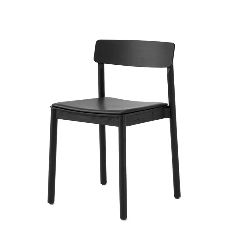 Chaise BETTY TK3 Noir/ cuir noirAND TRADITION Retour Gratuit