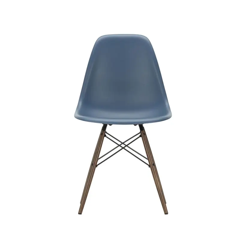 Chaise EAMES PLASTIC CHAIR DSW érable foncé Bleu de mer REVITRA Commande En Gros