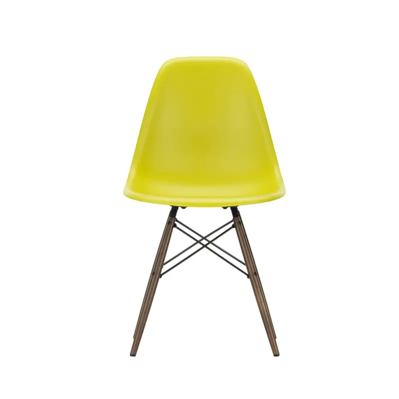 Nouvel Arrivage Chaise EAMES PLASTIC CHAIR DSW érable foncé Moutarde REVITRA