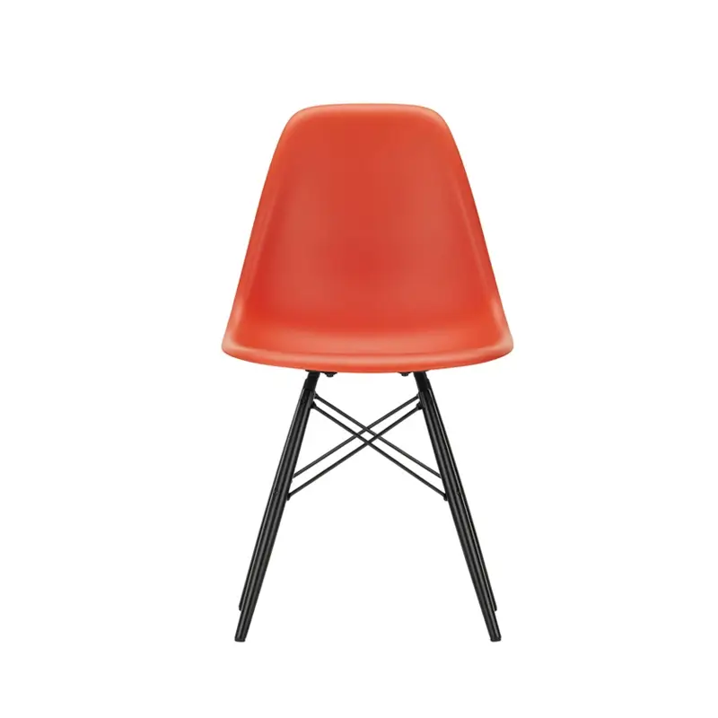 Commander Vite Chaise EAMES PLASTIC CHAIR DSW érable noir Rouge coquelicot REVITRA